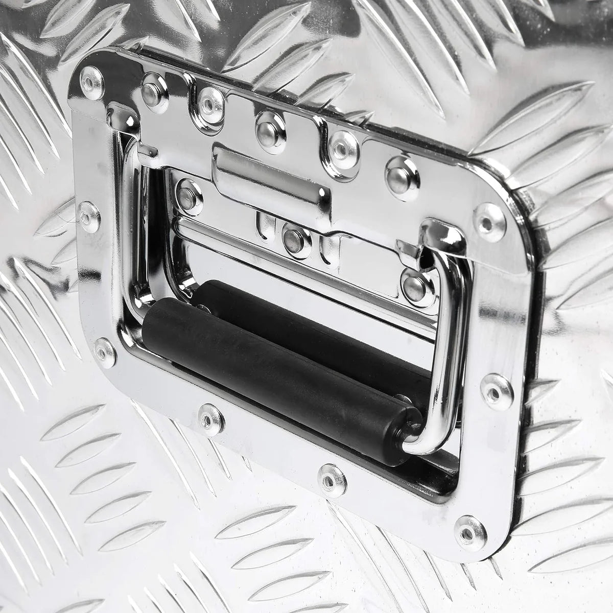 48.4  Aluminum Truck Tool Box Trailer Cargo Box Storage Organizer with Lock, Silver