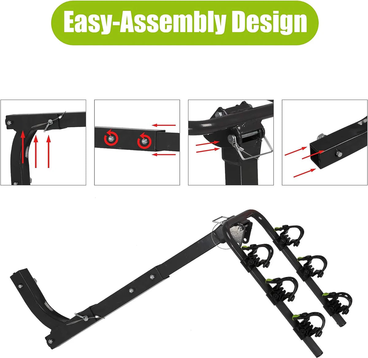 Hitch Bike Rack for 3 Bikes Foldable Bicycle Carrier for Car with 2  Hitch Receiver