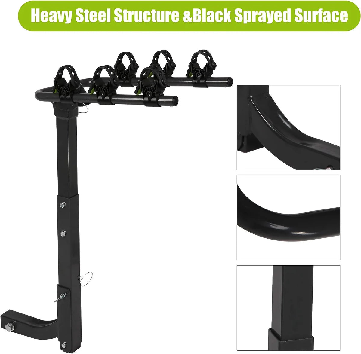 Hitch Bike Rack for 3 Bikes Foldable Bicycle Carrier for Car with 2  Hitch Receiver