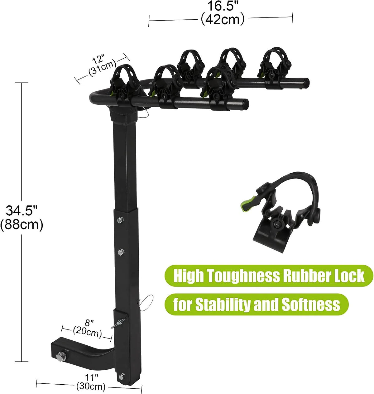Hitch Bike Rack for 3 Bikes Foldable Bicycle Carrier for Car with 2  Hitch Receiver