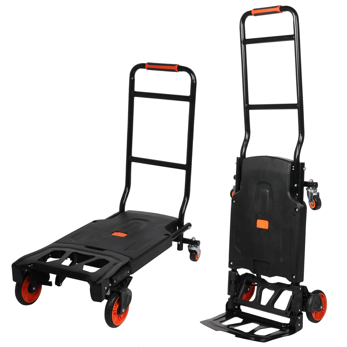 Two modes portable folding trolley with extra Bungee cord, 330lbs Capacity