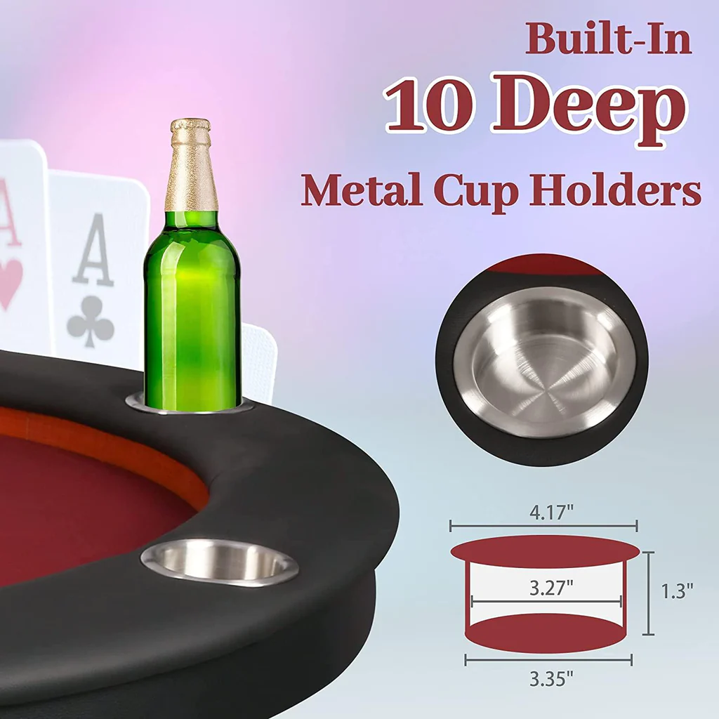 10 Players Folding Casart Poker Table Card Game Table | karmasfar.us
